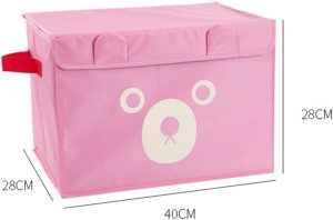 1 Pc Panda Design Folding Storage Bins Quilt Basket Kid Toys Organizer Storage Boxes Cabinet Wardrobe Storage Bag (random Color)