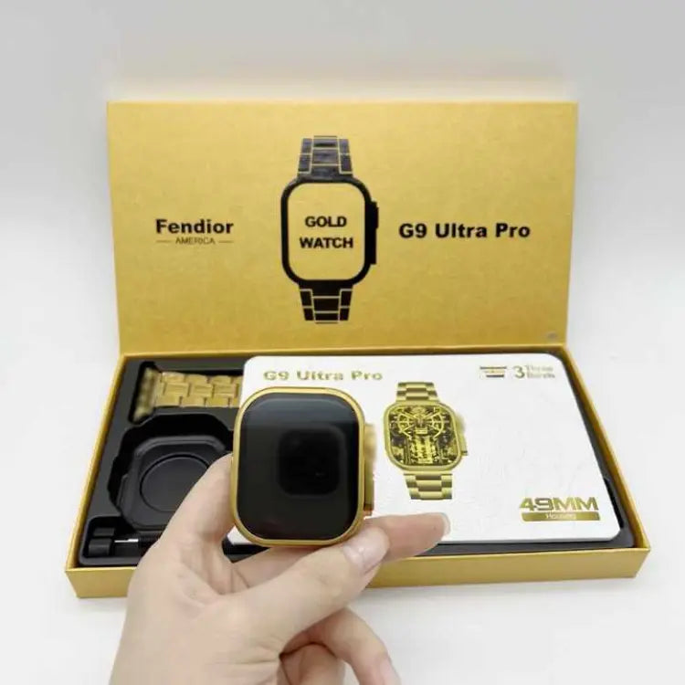 New G9 Ultra Pro Gold Color Edition Series 9 Smart Watch With Qdfit Pro