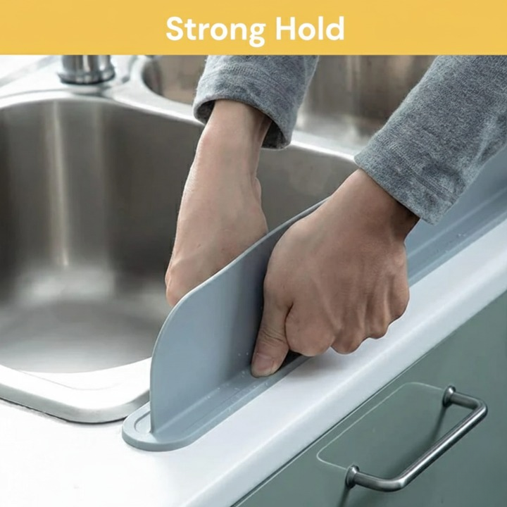 Silicone Sink Splash Guard For Kitchen And Bathroom – Flexible Water Splash Stopper For Faucets | 16 Inch - With Suction (Random Color)