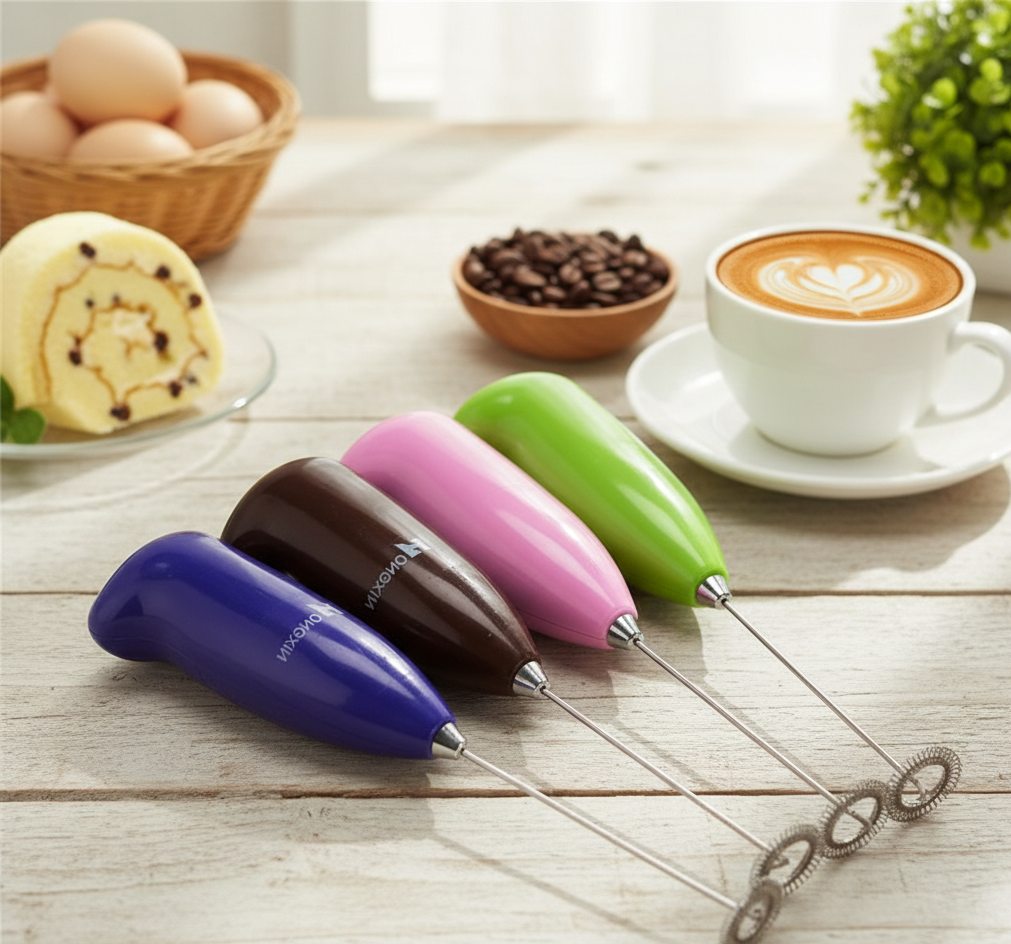 Coffee Beater & Milk Frother – Mini Handheld Egg Whisk, Drink Mixer & Foamer for Kitchen Use | Practical Cooking Tool (Random Color)