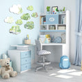 8 Pcs Acrylic Cloud Shape Mirror Wall Art Decor Cloud Mirror Stickers Decals for Kids Girls Bedroom Bathroom Playroom silver