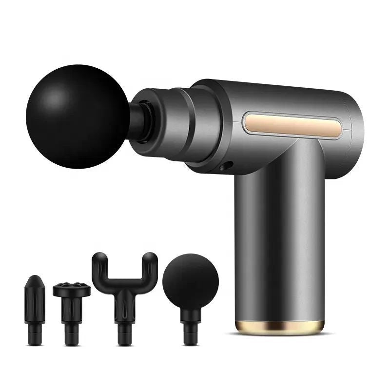 4-in-1 Massage Gun | Deep Tissue Percussion Massager with 4 Attachments | Handheld Electric Muscle Therapy Device