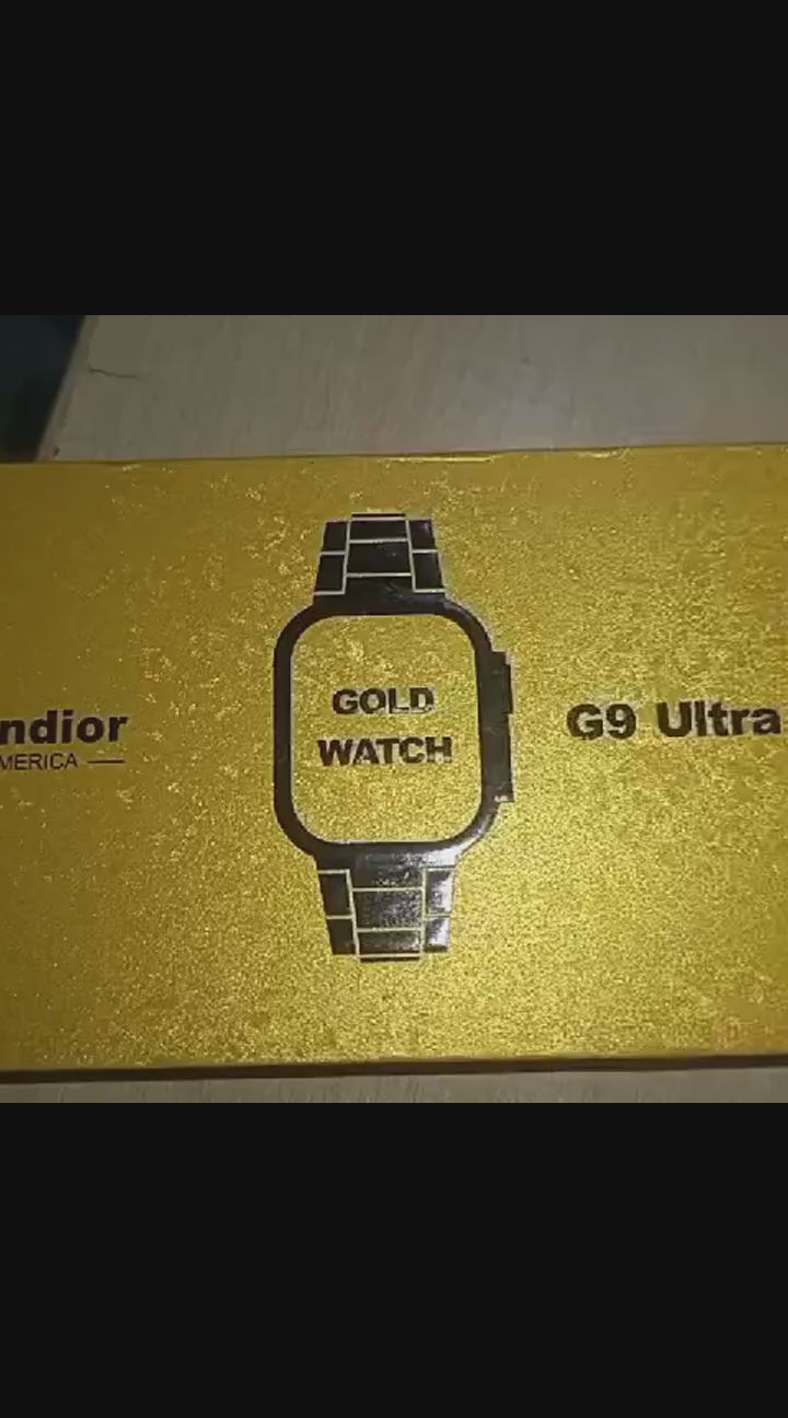 New G9 Ultra Pro Gold Color Edition Series 9 Smart Watch With Qdfit Pro